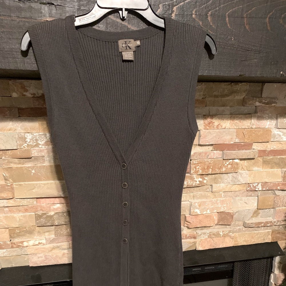 Calvin Klein button down sweater vest